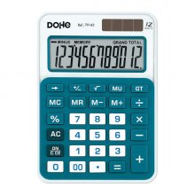 Dohe Calculadora Electronica de 12 Digitos - Alimentacion Solar y a Pilas - 4 Teclas de Memoria - Apagado Automatico - Teclas de Gran Formato - Funciones de Raiz Cuadrada y Mark Up
