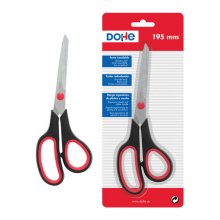 Dohe Tijeras de Acero Inoxidable - Puntas Redondeadas - Mango Ergonomico de Plastico y Caucho - Blister Individual
