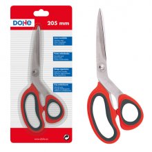 Dohe Tijeras de Acero Inoxidable - Puntas Redondeadas - Mango Ergonomico de Plastico y Caucho - Blister Individual