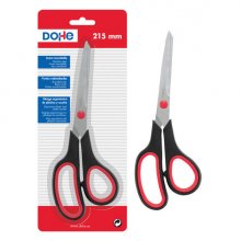 Dohe Tijeras de Acero Inoxidable - Puntas Redondeadas - Mango Ergonomico de Plastico y Caucho - Blister Individual