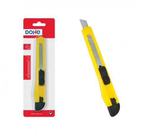 Dohe Cutter Resistente de Plastico - Cuchillas de Acero Tronzables - Sistema de Bloqueo de Cuchilla