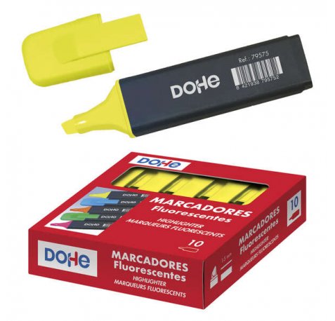 Dohe Marcadores Fluorescentes - Punta Biselada de 1-5mm - Clip en la Capucha - Apto para Todo Tipo de Papel