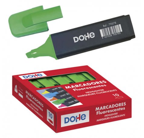 Dohe Marcadores Fluorescentes - Punta Biselada de 1-5mm - Clip en la Capucha - Apto para Todo Tipo de Papel