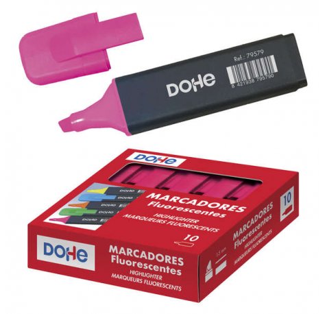 Dohe Marcadores Fluorescentes - Punta Biselada de 1-5mm - Clip en la Capucha - Apto para Todo Tipo de Papel