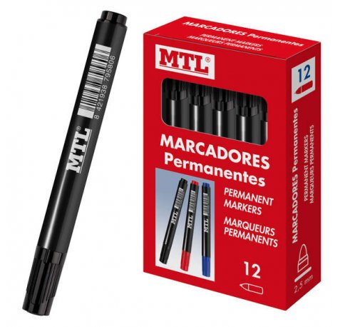 Dohe Marcadores Permanentes - Punta Conica de 2mm - Tinta Resistente al Agua y Secado Rapido - Cuerpo de Plastico - Clip en la Capucha - Ideal para Rotular en Cualquier Superficie