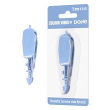 Dohe Colour Vibes Recambio de Cinta Correctora - 5mm x 6m - Retractil - Color Azul (10 uds) Dohe Colour Vibes Recambio de Cinta Correctora - 5mm x 6m - Retractil - Color Azul (10 uds)