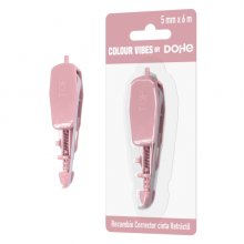 Dohe Colour Vibes Recambio de Cinta Correctora - 5mm x 6m - Retractil - Color Rosa (10 uds) Dohe Colour Vibes Recambio de Cinta Correctora - 5mm x 6m - Retractil - Color Rosa (10 uds)