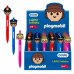 Dohe Playmobil Expositor con 24 Lapices Infinitos - Grip de Caucho - Se Borra Facilmente - Decorados Playmobil Policia, Bombero y Princesa.