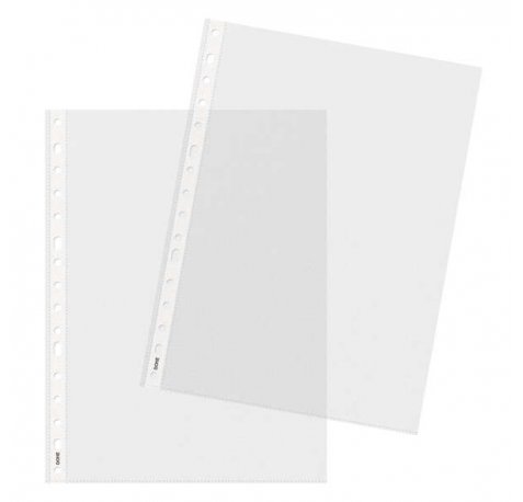 Dohe 100 Fundas Multitaladro con 16 Perforaciones - 100mm - Polipropileno Rugoso