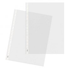 Dohe 100 Fundas Multitaladro con 16 Perforaciones en Polipropileno Liso Cristal - Resistente y Duradero