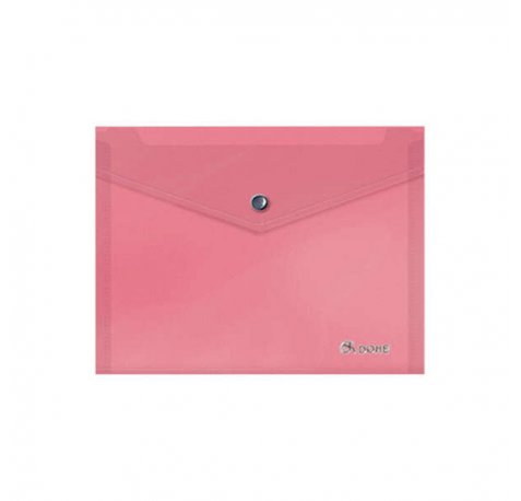 Dohe Carpeta A5 Apaisada - 150 Micras - Apertura Superior y Cierre Broche Automatico - Polipropileno Resistente (8 uds)