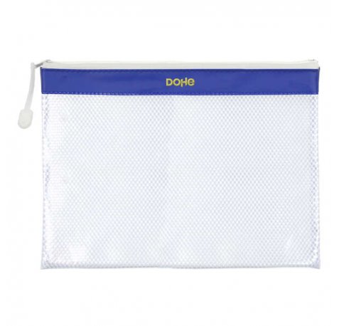Dohe Bolsa Cremallera PVC - 32x24cm - Ideal para Documentos A4 (12 uds)