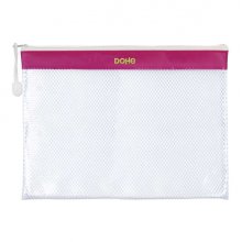 Dohe Bolsa Cremallera PVC - 32x24mm - Ideal para Documentos A4 - Resistente y Duradera (12 uds)