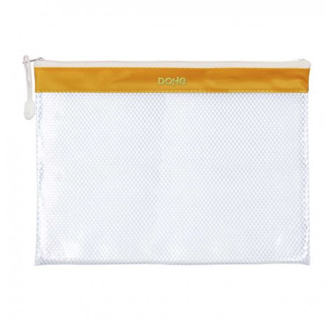 Dohe Bolsa Cremallera PVC - 32x24cm - Ideal para Documentos A4