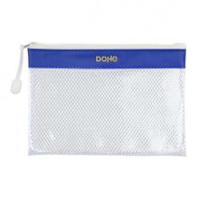 Dohe Bolsa Cremallera PVC - 24x17.5mm - Resistente al Agua - Ideal para Documentos A5 (12 uds)