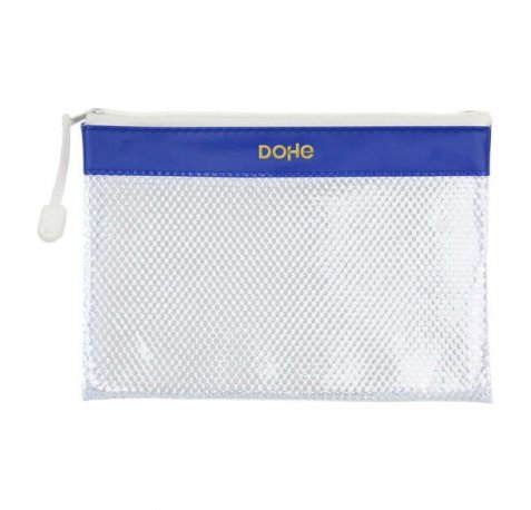 Dohe Bolsa Cremallera PVC - 24x17.5mm - Resistente al Agua - Ideal para Documentos A5 (12 uds)