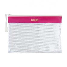 Dohe Bolsa Cremallera PVC - 24x17.5mm - Resistente al Agua - Ideal para Documentos A5 (12 uds)