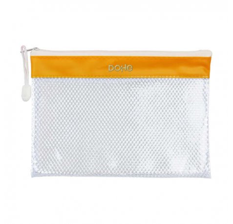 Dohe Bolsa Cremallera PVC - 24x17.5mm - Resistente al Agua - Ideal para Documentos A5 (12 uds)