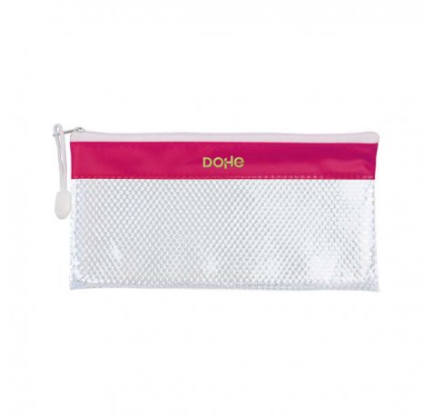 Dohe Bolsa Cremallera PVC - 22x11cm - Resistente al Agua - Ideal para Organizar Objetos Pequeños (12 uds)