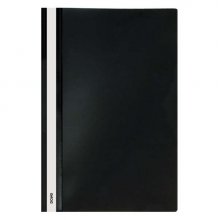 Dohe Dosier con Fastener de Polipropileno - Tamaño Folio - Cubierta Transparente y Trasera Opaca - Ideal para Organizar Documentos (10 uds)