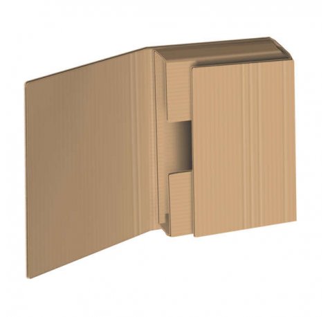 Dohe Estuche de Envio Automontable de Embalaje - Carton Marron de Canal - Solapas Ajustables - Multiples Pliegues para Adaptar Tamaño - Resistente y Practico