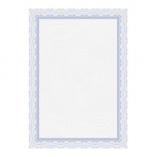 Apli Pack de 70 Hojas de Papel Certificado - Diseño Espiral - 115gr - Ideal para Certificados y Diplomas - Compatible con Impresoras y Escritura Manual - Color Azul