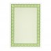 Apli Pack de 70 Hojas de Papel Certificado - Diseño de Concha - 115gr - Compatible con Impresoras Inkjet, Laser y Fotocopiadoras - Color Verde Esmeralda