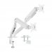 Aisens Eco Soporte de Mesa con 2 Brazos Articulados para Monitores de 17"-32" - Soporta hasta 9kg - Gestion de Cables - VESA 100x100mm - Contrapeso Giratorio e Inclinable - Color Blanco