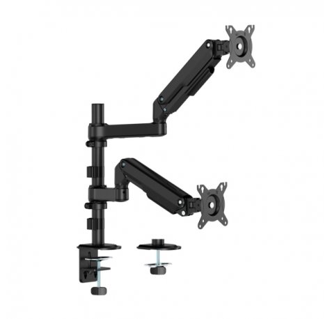 Aisens DT32TSR-453 Soporte de Mesa Eco con Contrapeso Giratorio e Inclinable para Monitor/TV de 17-32" - 3 Pivotes, 2 Brazos - Peso mÃ¡ximo 9Kg - Color Negro