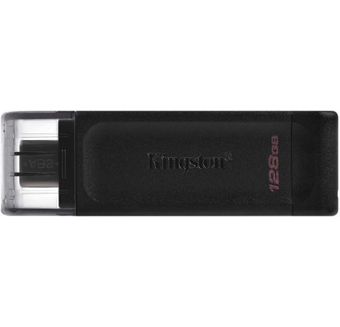 Kingston DataTraveler 70 Memoria USB Tipo C 128GB - USB-C 3.2 Gen 1 - Con Tapa - Color Negro (Pendrive)