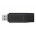 Kingston DataTraveler Exodia Memoria USB 128GB - USB 3.2 Gen 1 - Con Tapa - Enganche para Llavero - Color Negro (Pendrive)