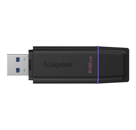 Kingston DataTraveler Exodia Memoria USB 512GB - USB 3.2 Gen 1 - Con Tapa - Enganche para Llavero - Color Negro (Pendrive)