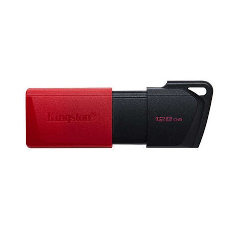 Kingston DataTraveler Exodia M Memoria USB 128GB - USB 3.2 Gen 1 - Capuchon Movil - Enganche para Llavero - Color Negro/Rojo(Pendrive)