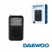 Daewoo DW1008 Radio Portatil AM/FM - Antena Telescopica y Sintonizacion Analogica Precisa - Altavoz Integrado - Salida Auriculares Jack 3.5mm - DiseÃ±o Compacto y Ligero para Uso Diario - Color Negro
