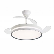 Daewoo Ventilador de Techo de 106cm - 30W - Aspas Retractiles - Luz LED Integrada - Incluye Kit de Instalacion - Temporizador - 6 Velocidades - Funcion Reversible - Color Blanco