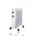Daewoo DW9503 Radiador de Aceite - Potencia 2000W - 9 Elementos - Termostato Regulable - Ruedas - Asa de Transporte - Indicador Luminoso - Color Blanco