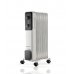 Daewoo DW9505 Radiador de Aceite - Potencia 1500W - 7 Elementos - Termostato Regulable - Ruedas - Asa de Transporte - Funcionamiento Automatico - Color Blanco y Negro