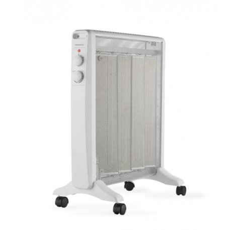 Daewoo DW9508 Radiador de Mica - Potencia 2000W - Termostato Regulable - 2 Niveles de Potencia - Ruedas - Asa de Transporte