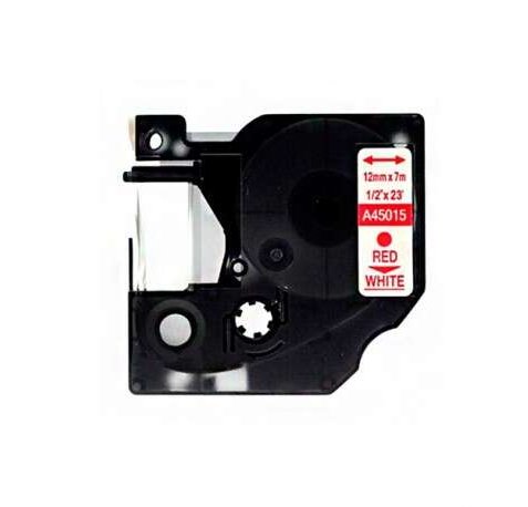 Compatible DYMO D1 45015 ROJO / BLANCO CINTA ROTULADORA S0720550