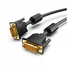 Vention Conversor DVI Macho a VGA Macho - 1m - Color Negro Vention Conversor DVI Macho a VGA Macho - 1m - Color Negro