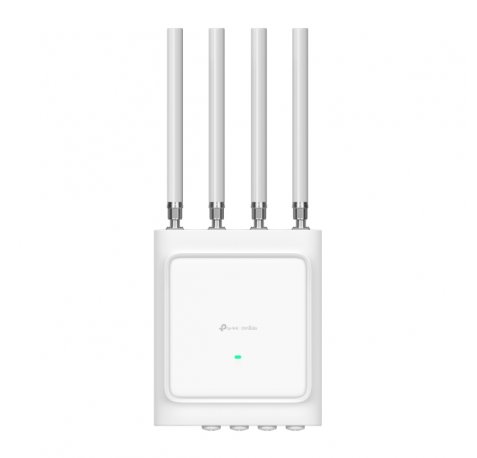TP-Link Omada EAP668-Outdoor HD Punto de Acceso - Doble Banda - PoE+ - Bluetooth - Antenas Desmontables - Velocidad 3.6Gbps - 1024 Clientes Simultaneos - WiFi 6 Mesh - RJ45 - Color Blanco