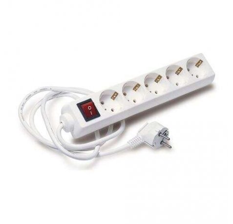 Elbat Regleta Alimentacion - 5x Schukos - Interruptor On/Off - Cable de 1.50m