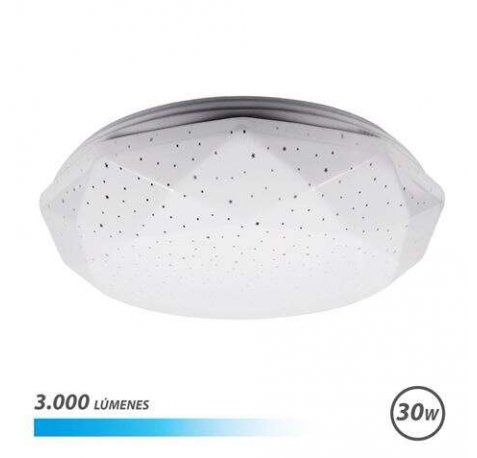 Elbat Serie Neptuno Aplique de Techo LED 30W 3000lm - 6500K Luz Fria - Diametro 28cm