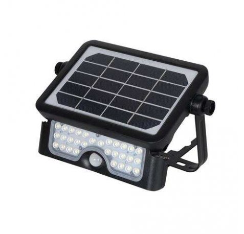 Elbat Foco Led Solar Multifuncion 5W - 500LM - Luz Fria 6000K - Sensor de Movimiento