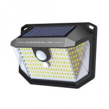 Elbat Aplique Solar LED 150lm con 3 Caras de Iluminacion - Sensor de Movimiento - Panel Solar Integrado 5.5V, 0.33W - Bateria 3.7V, 1200mAh