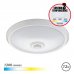 Elbat Aplique de Superficie LED 12W - 1200Lm - Selector 3 Temperaturas - Sensor de Luz Ambiental - Temporizador - Color Blanco (10 uds)