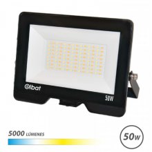 Elbat Serie Lumax Foco LED - Potencia 50W - Flujo Luminoso 5000lm - CCT 3 en 1 - 3000K / 4000K / 6500K - IP65 - Apertura 120º - Exterior - Vida Util hasta 50.000h - 174x126x25mm - Color Negro Elbat Serie Lumax Foco LED - Potencia 50W - Flujo Luminoso 5000lm - CCT 3 en 1 - 3000K / 4000K / 6500K - IP65 - Apertura 120º - Exterior - Vida Util hasta 50.000h - 174x126x25mm - Color Negro