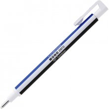 Tombow Mono Zero Portagomas - Punta Redonda de 2.3mm - Capuchon de Proteccion - Mecanismo de Giro - Libre de PVC y Latex - Color Blanco, Azul y Negro (5 uds)