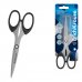 ErichKrause Top Model Tijeras de 16cm - Cuchillas en Forma de Arco - Mangos de Plastico Resistente a Golpes - Afilado Doble - Acero Inoxidable - Ergonomicas - Color Negro
