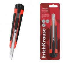 ErichKrause Arrow Cuter con Fijador Automatico - Metalico - Hoja de 9mm de Ancho - Color Rojo